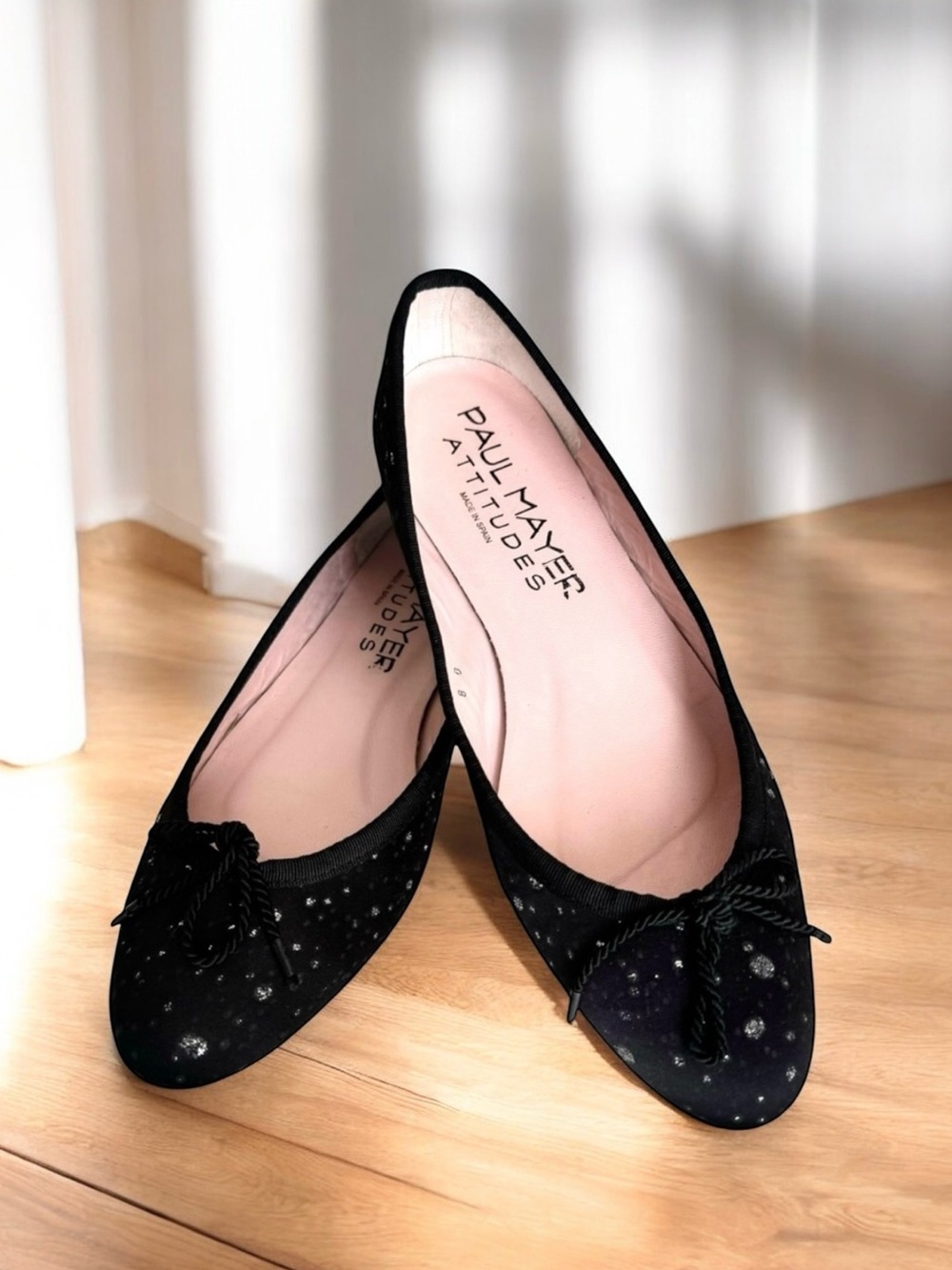 Paul Mayer Attitudes Luxe Flats Silver Black